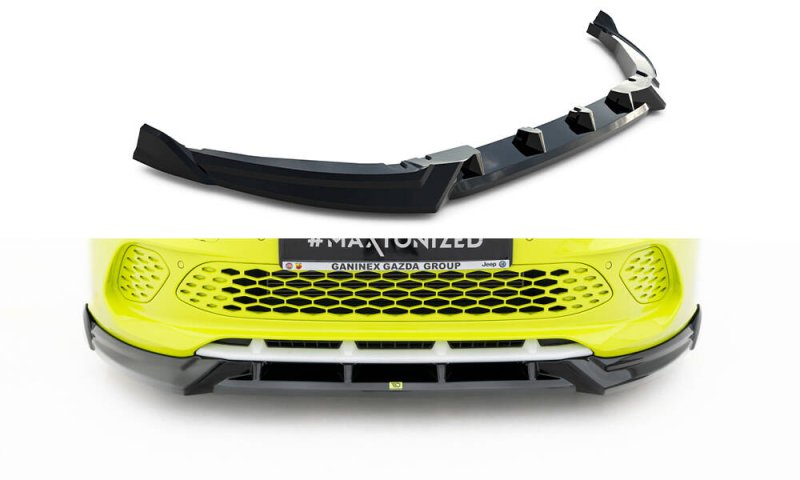 Maxton Front Ansatz Abarth 500e schwarz Hochglanz FI-500E-2-AB-FD1-G
