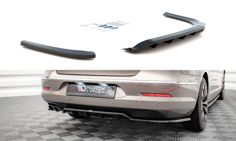 Maxton Mittlerer Diffusor Heck Ansatz DTM Look für Volkswagen Passat CC schwarz Hochglanz VW-PA-CC-RSD2G+RD1-G