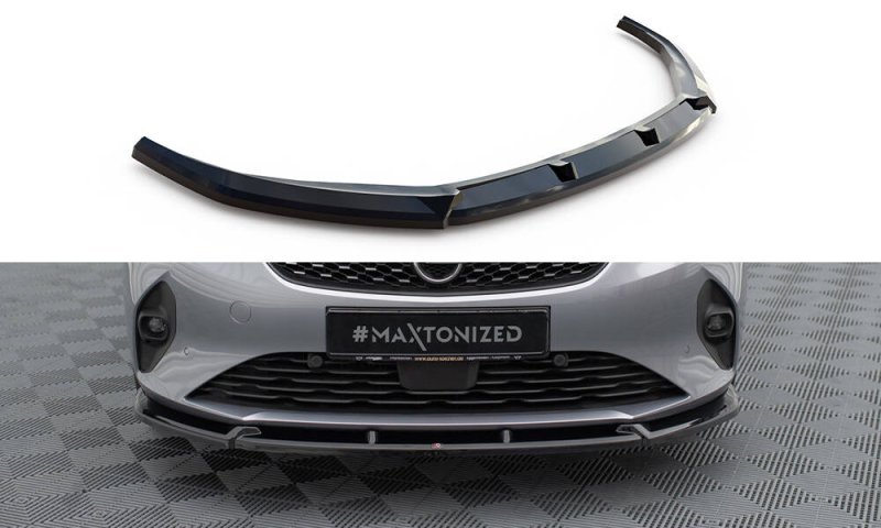 Maxton Front Ansatz V.1 Opel Corsa F ( Mk6) schwarz Hochglanz OP-CO-F-FD1-G
