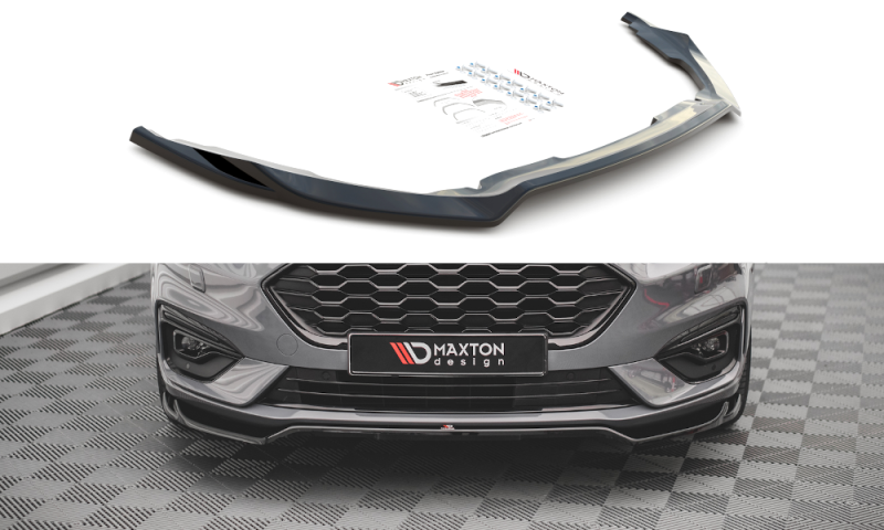 Maxton Front Ansatz V.1 für Ford Mondeo ST-Line Mk5 Facelift schwarz Hochglanz FO-MO-5F-STLINE-FD1-G