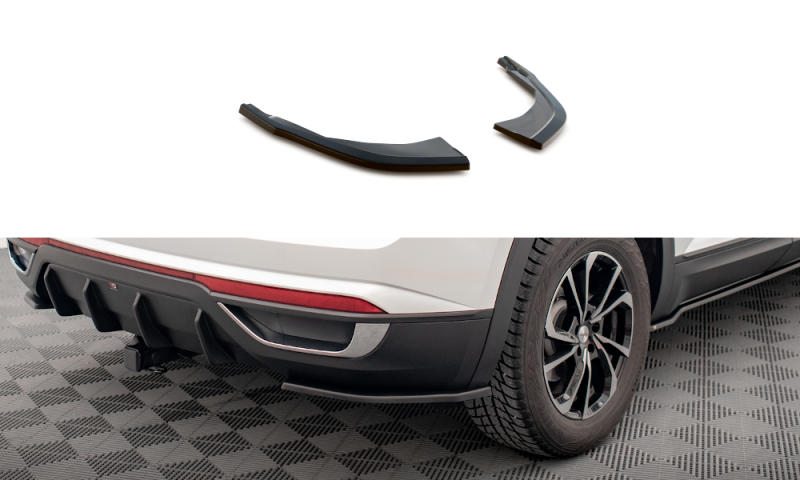 Maxton Heck Ansatz Flaps Diffusor für Volkswagen Atlas Cross schwarz Hochglanz VW-AT-1-CRS-RSD1-G