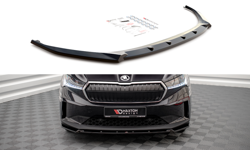 Maxton Front Ansatz V.2 für Skoda Enyaq iV schwarz Hochglanz SK-EN-1-FD2-G