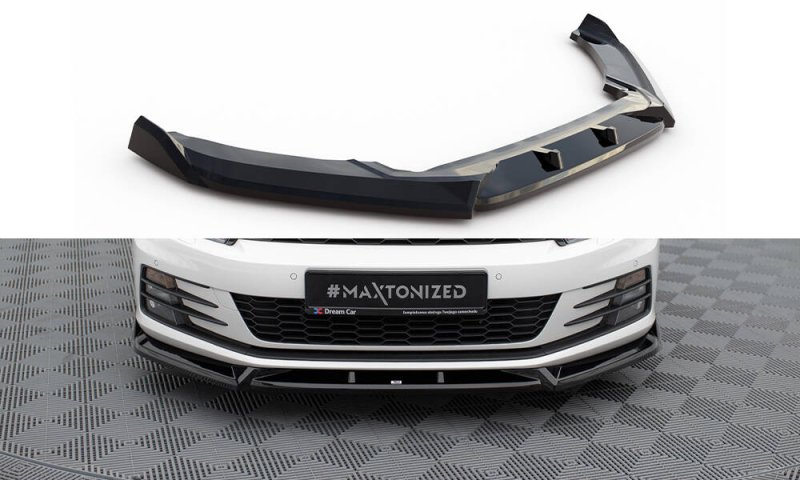 Maxton Front Ansatz V.2 VW Scirocco Mk3 Facelift schwarz Hochglanz VW-SC-3F-FD2-G