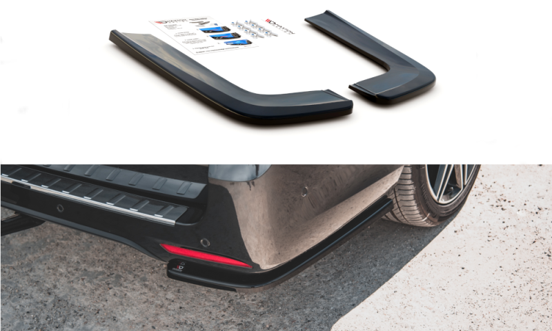 Maxton Heck Ansatz Flaps Diffusor V.1 für Mercedes-Benz V-Klasse AMG-Line W447 Facelift schwarz Hochglanz ME-V-447F-AMGLINE-RSD1-G