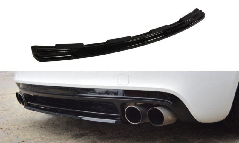 Maxton Mittlerer Diffusor Heck Ansatz für AUDI TT MK2 RS  Carbon Look  AU-TT-2-RS-RD1-C