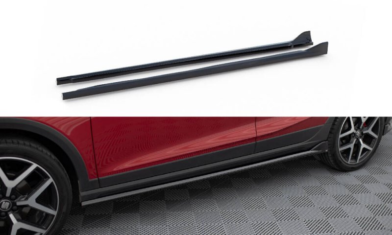 Maxton Seitenschweller Ansatz Seat Arona FR Mk1 schwarz Hochglanz SE-AR-1-FR-SD1-G