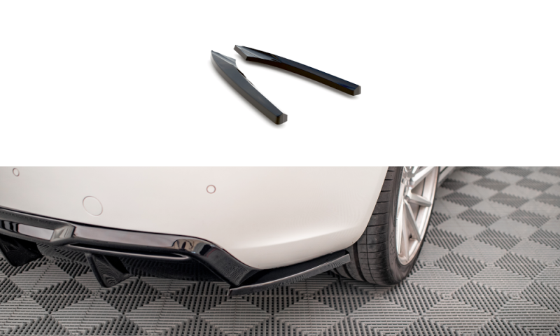 Maxton Heck Ansatz Flaps Diffusor für Audi A5 Coupe 8T Facelift schwarz Hochglanz AU-A5-1F-RSD3-G
