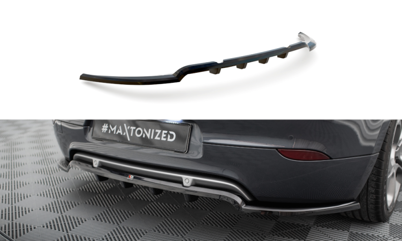 Maxton Mittlerer Cup Diffusor Heck Ansatz Renault Megane GT MK3 Facelift schwarz Hochglanz RE-ME-3-GT-RD1G+RD2-G