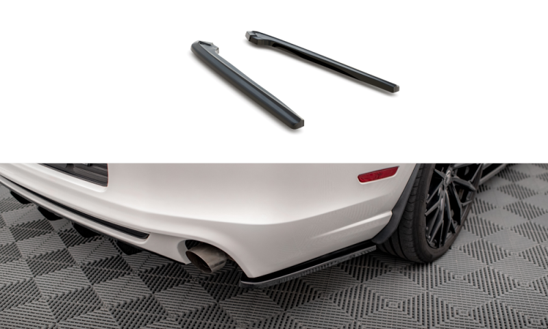 Maxton Heck Ansatz Flaps Diffusor für Ford Mustang Mk5 Facelift schwarz Hochglanz FO-MU-5-RSD1-G