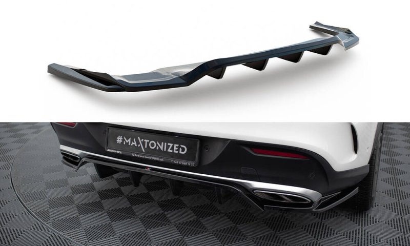 Maxton Mittlerer Cup Diffusor Heck Ansatz Mercedes-AMG GLE 43 Coupe C292 schwarz Hochglanz ME-GLE-C292-43-RD1G+RD2-G