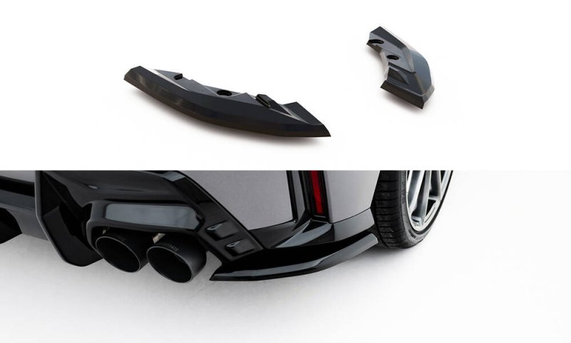Maxton Heck Ansatz Flaps Diffusor V.1 BMW 1er M-Paket F70 schwarz Hochglanz BM-1-70-M-RSD1-G