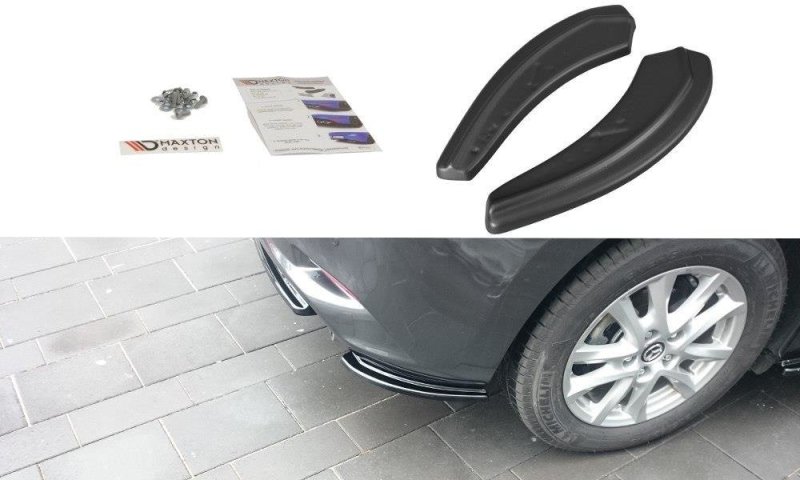 Maxton Heck Ansatz Flaps Diffusor für Mazda 3 BN (Mk3) Facelift schwarz Hochglanz MA-3-3F-RSD1-G