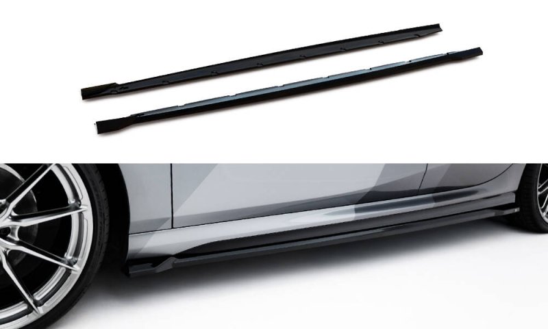 Maxton Seitenschweller Ansatz V.3 BMW 1er M-Paket F70 schwarz Hochglanz BM-1-70-M-SD3-G