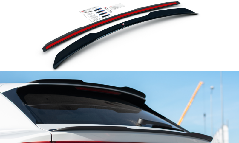 Maxton Spoiler CAP V.2 für Audi Q8 S-line schwarz Hochglanz AU-Q8-1-SLINE-CAP2-G
