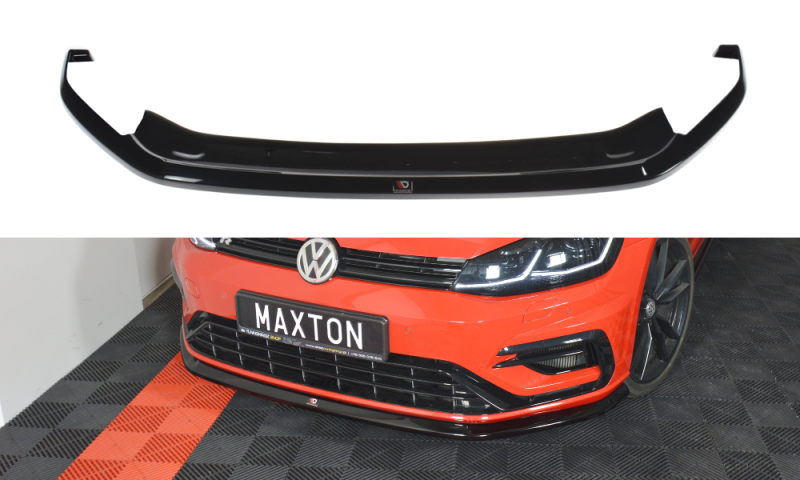 Maxton Front Ansatz V.6 für VW Golf 7 R / R-Line Facelift schwarz Hochglanz VW-GO-7F-R-FD6-G