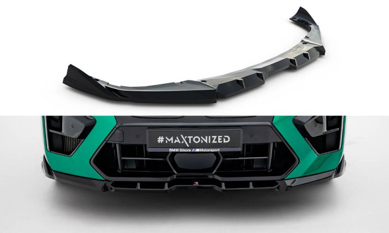 Maxton Front Ansatz V.1 BMW X6 M F96 Facelift schwarz Hochglanz BM-X6-F96F-M-FD1-G