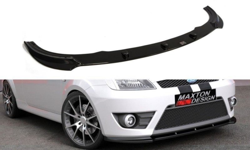 Maxton Front Ansatz V.1 für Ford Fiesta ST Mk6 schwarz Hochglanz FO-FI-6-ST-FD1-G
