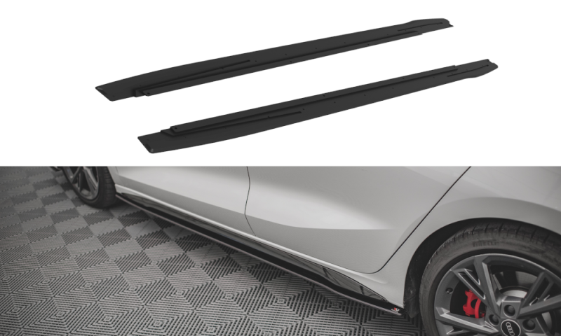 Maxton Street Pro Seitenschweller Ansatz für Audi S3 / A3 S-Line 8Y AUA38YSLINECNC-SD1B