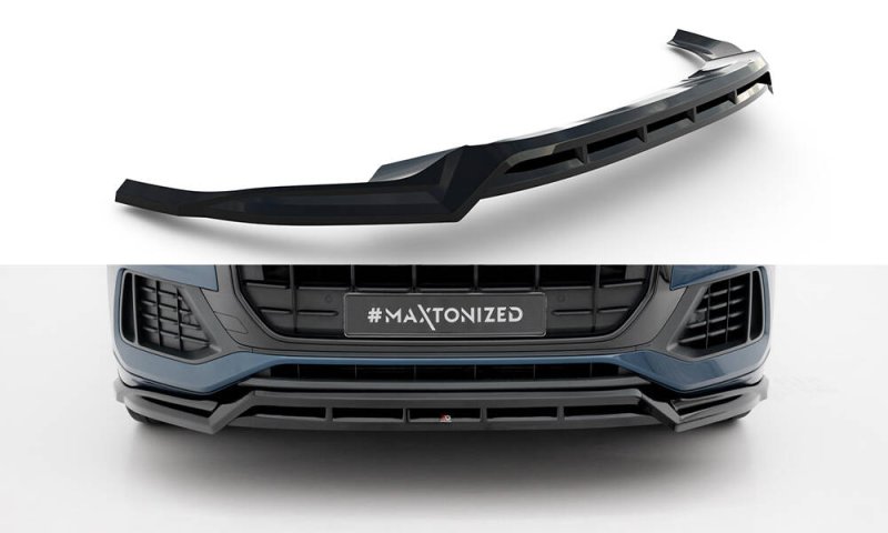 Maxton Front Ansatz Audi Q8 Mk1 schwarz Hochglanz AU-Q8-1-FD1G+FD1R-G