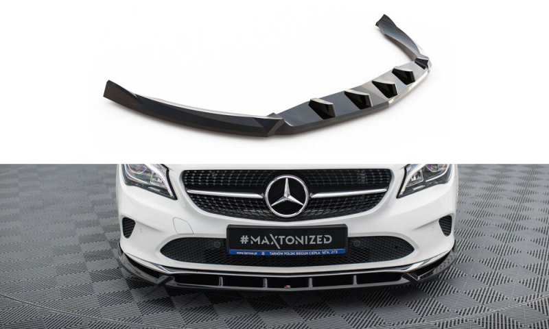 Maxton Front Ansatz Mercedes-Benz CLA C117 Facelift schwarz Hochglanz ME-CLA-117F-FD1-G