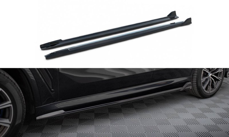 Maxton Seitenschweller Ansatz V.2 BMW X5 M-Paket G05 schwarz Hochglanz BM-X5-05-MPACK-SD2-G