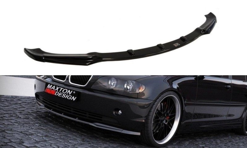 Maxton Front Ansatz für BMW 3er E46 LIMOUSINE Facelift schwarz Hochglanz BM-3-46F-S-FD1-G