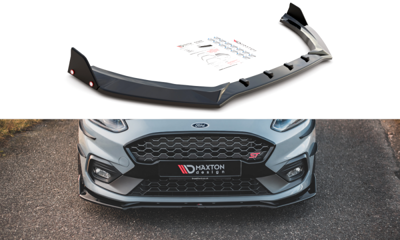 Maxton Front Ansatz +Flaps für V.4 Ford Fiesta ST / ST-Line FO-FI-8-STLINE-FD4G+FS