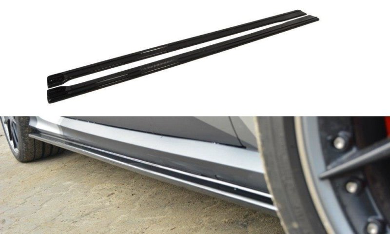 Maxton Seitenschweller Ansatz für Audi RS6 C7 / C7 FL schwarz Hochglanz AU-RS6-C7-SD1-G