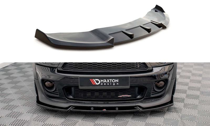 Maxton Front Ansatz V.3 für Mini Cooper John Cooper Works R56 schwarz Hochglanz MC-S-2-56-JCW-FD2-G
