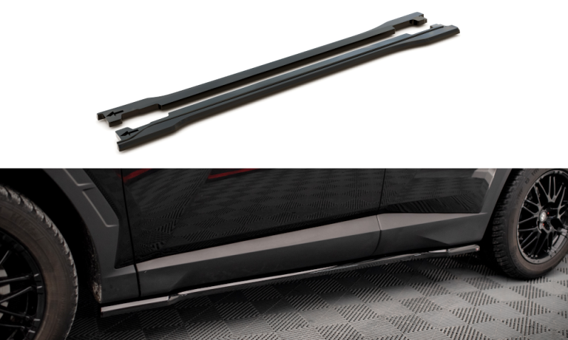 Maxton Seitenschweller Ansatz für Hyundai Tucson Mk4 schwarz Hochglanz HY-TU-4-SD1-G