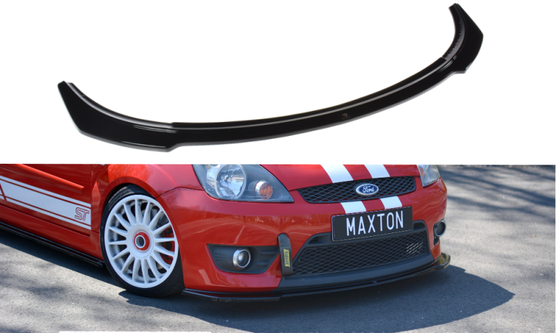 Maxton Front Ansatz V.2 für Ford Fiesta ST Mk6 schwarz Hochglanz FO-FI-6-ST-FD2-G