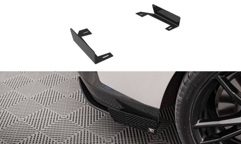 Maxton Hintere Seiten Flaps für BMW 2 Coupe M-Paket G42 schwarz Hochglanz BM242MPACKCNC-RSF1-G