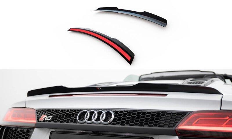 Maxton Spoiler CAP Abrisskante Audi R8 Spyder Mk2 schwarz Hochglanz AU-R8-2-SP-CAP1-G