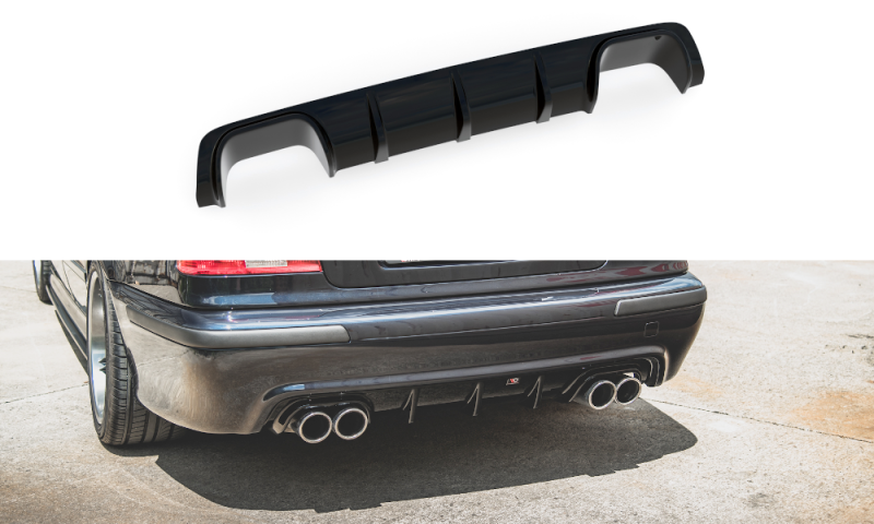 Maxton Diffusor Heck Ansatz für BMW M5 E39 schwarz Hochglanz BM-5-39-M-RS1-G