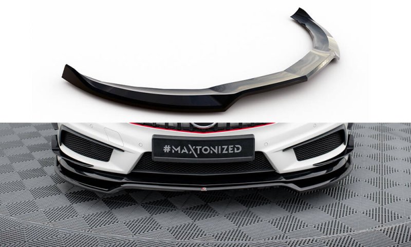 Maxton Front Ansatz V.4 Mercedes-Benz A45 AMG W176 schwarz Hochglanz ME-A45-W176-FD2-G