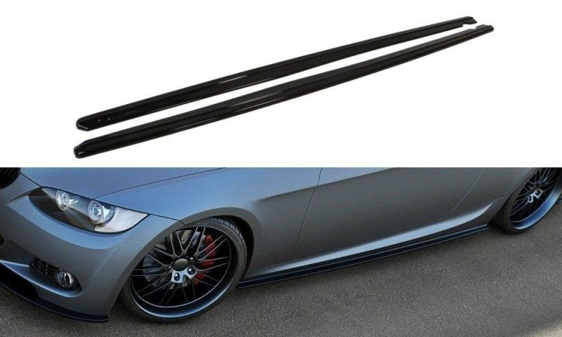 Maxton Seitenschweller Ansatz für BMW 3er E92 M Paket schwarz Hochglanz BM-3-92-MPACK-SD1-G