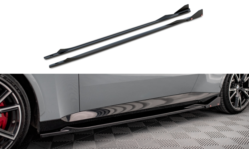 Maxton Seitenschweller Ansatz für V.2 für + Flaps BMW 2 Coupe M-Paket / M240i G42 BM-2-42-MPACK-SD2G+SF1B