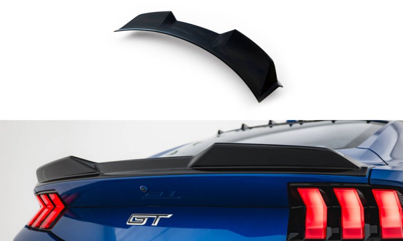 Maxton Spoiler CAP Abrisskante 3D Ford Mustang GT Mk7 schwarz Hochglanz FO-MU-7-GT-CAP3D1-G