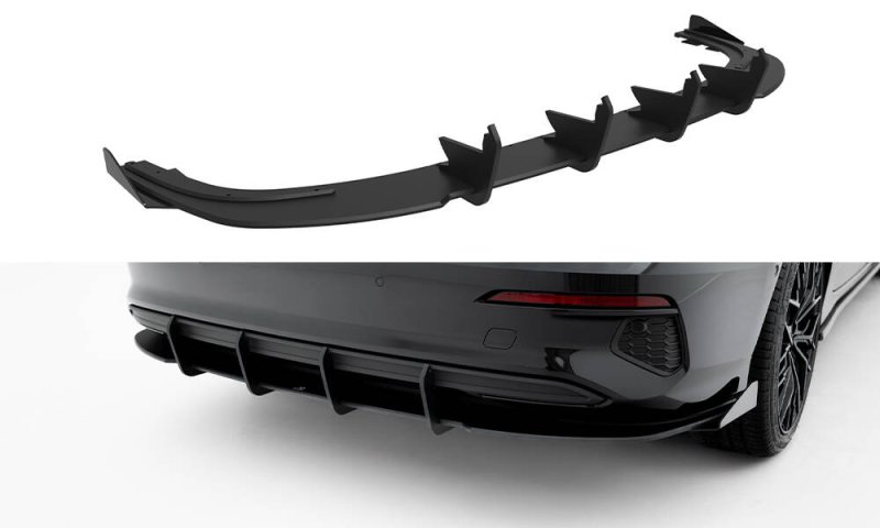 Maxton Street Pro Heckschürze + Flaps Audi A3 Limousine 8Y schwarz Hochglanz AUA38YSCNC-RS1B+BRBI+RSF1-G