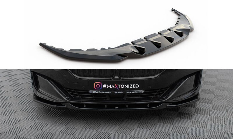 Maxton Front Ansatz V.2 BMW 7 G11 / G12 Facelift schwarz Hochglanz BM-7-11F-FD2-G