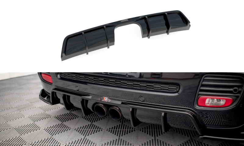 Maxton Diffusor Heck Ansatz für Mini Cooper John Cooper Works R56 schwarz Hochglanz MC-S-2-56-JCW-RS1-G