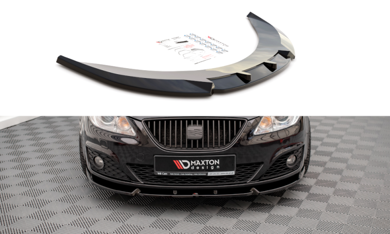Maxton Front Ansatz V.1 für Seat Exeo schwarz Hochglanz SE-EX-1-K-FD1-G