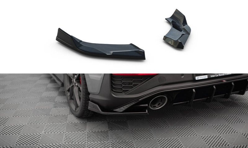 Maxton Heck Ansatz Flaps Diffusor V.6 Hyundai I30 N Hatchback Mk3 Facelift schwarz Hochglanz HY-I30-3F-N-RSD6-G