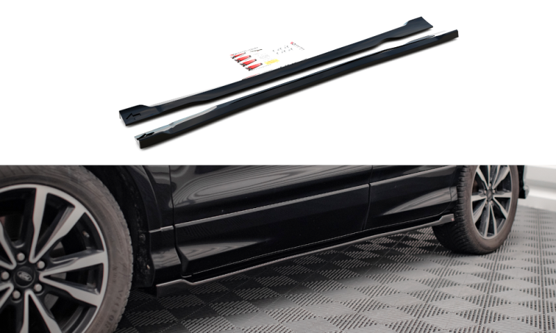 Maxton Seitenschweller Ansatz für Ford Escape ST-Line Mk3 schwarz Hochglanz FO-ES-3-STLINE-SD1-G