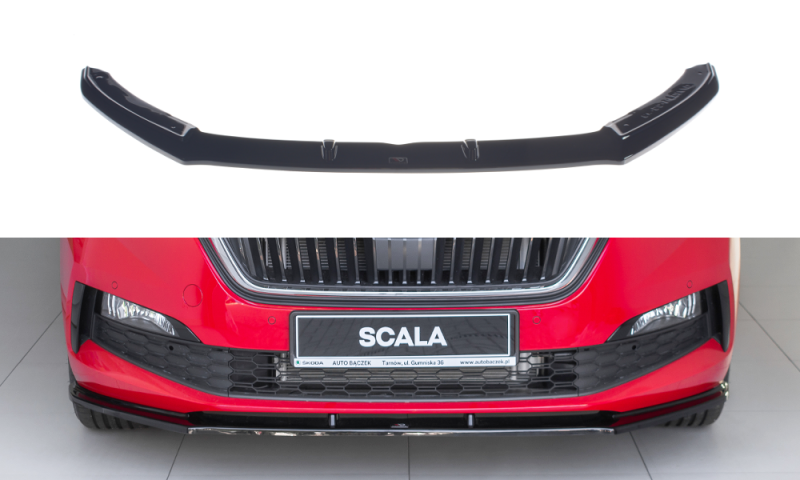 Maxton Front Ansatz V.1 für Skoda Scala schwarz Hochglanz SK-SC-1-FD1-G