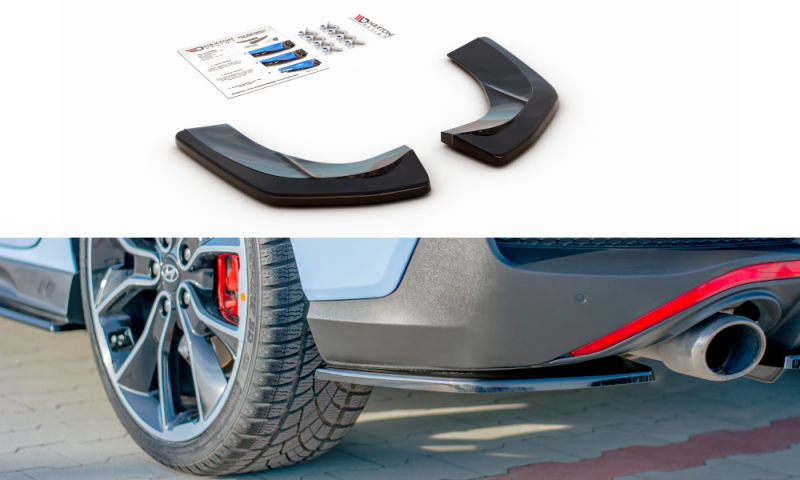Maxton Heck Ansatz Flaps Diffusor für Hyundai I30 N Mk3 Fastback  schwarz Hochglanz HY-I30-3-N-FB-RSD1-G