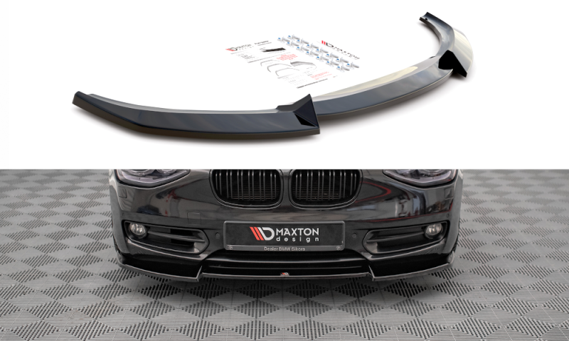 Maxton Front Ansatz V.2 für BMW 1er F20 schwarz Hochglanz BM-1-F20-FD2-G