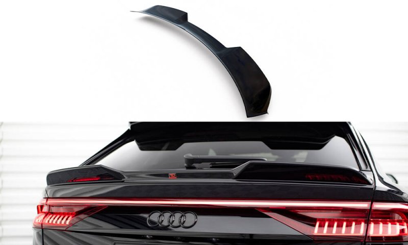 Maxton Unterer HeckSpoiler CAP Abrisskante 3D Audi Q8 / RSQ8 / SQ8 / Q8 S-Line Mk1 schwarz Hochglanz AU-RSQ8-1-CAP4-G