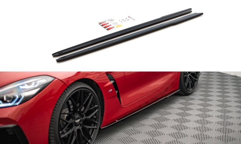 Maxton Seitenschweller Ansatz für BMW Z4 M-Paket G29 schwarz Hochglanz BM-Z4-29-MPACK-SD1-G