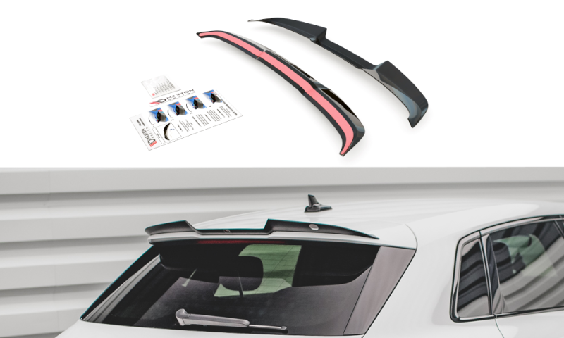 Maxton Spoiler CAP V.1 für Audi S3 / A3 S-Line Sportback 8Y schwarz Hochglanz AU-A3-8Y-SLINE-CAP1-G